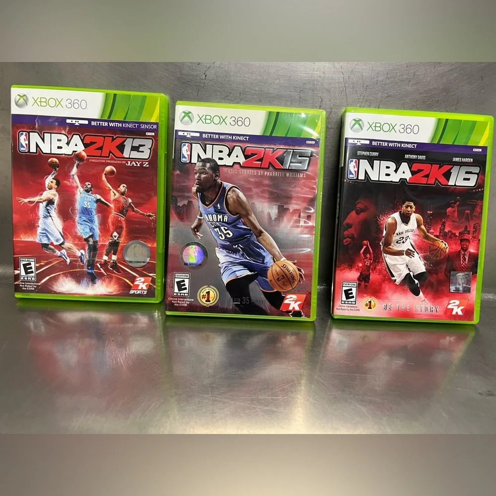Lot of 3 Microsoft XBOX NBA 2K13, 2K15 & 2K16 - EUC